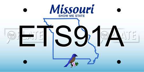 ETS91A Missouri License Plate