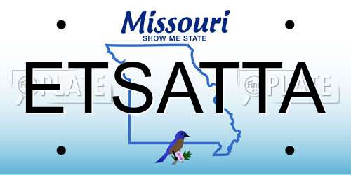 ETSATTA Missouri License Plate