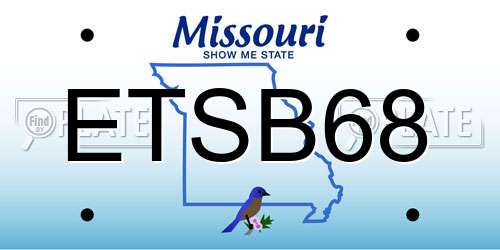 ETSB68 Missouri License Plate