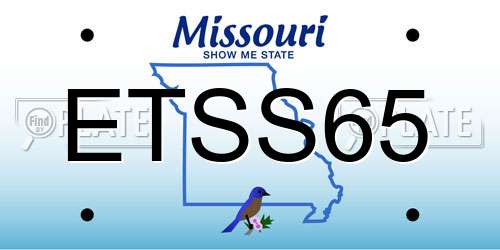 ETSS65 Missouri License Plate
