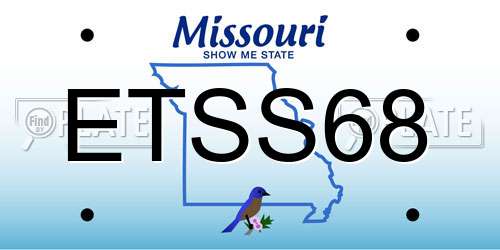 ETSS68 Missouri License Plate
