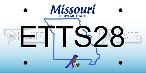 ETTS28 Missouri License Plate