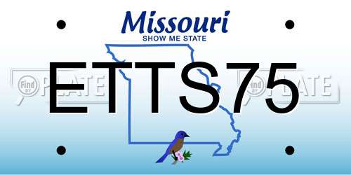 ETTS75 Missouri License Plate