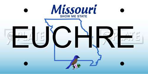 EUCHRE Missouri License Plate
