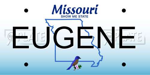 EUGENE Missouri License Plate