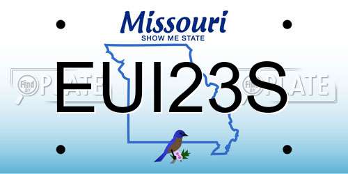 EUI23S Missouri License Plate