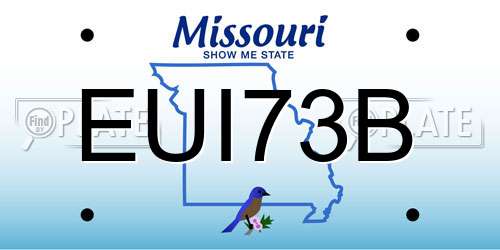 EUI73B Missouri License Plate