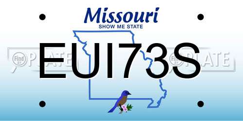 EUI73S Missouri License Plate
