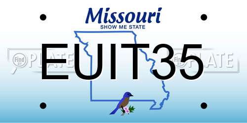 EUIT35 Missouri License Plate