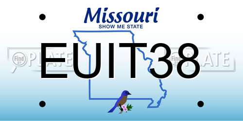EUIT38 Missouri License Plate