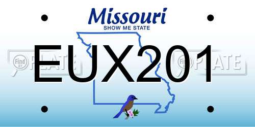 EUX201 Missouri License Plate