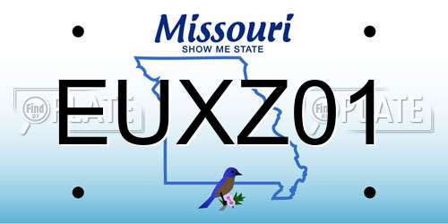 EUXZ01 Missouri License Plate