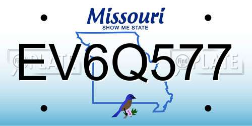 EV6Q577 Missouri License Plate