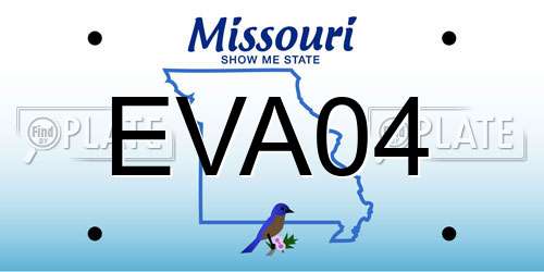 EVA04 Missouri License Plate