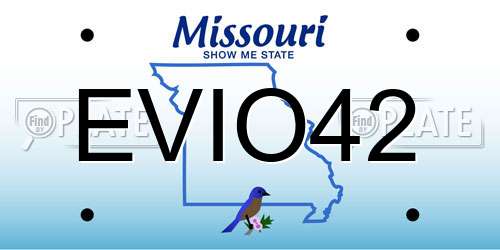 EVIO42 Missouri License Plate