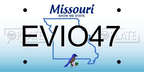EVIO47 Missouri License Plate