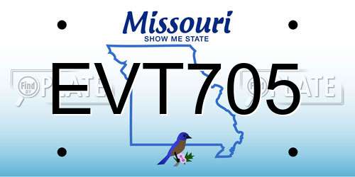 EVT705 Missouri License Plate