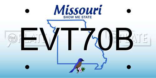 EVT70B Missouri License Plate