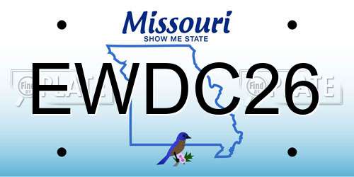 EWDC26 Missouri License Plate
