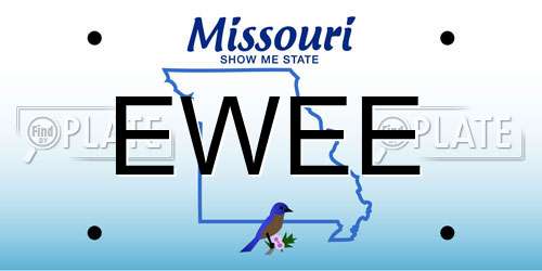 EWEE Missouri License Plate