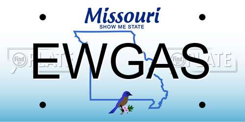EWGAS Missouri License Plate