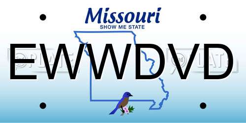 EWWDVD Missouri License Plate