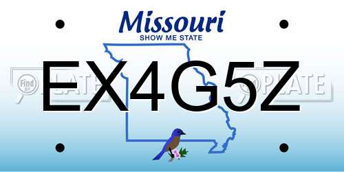 EX4G5Z Missouri License Plate