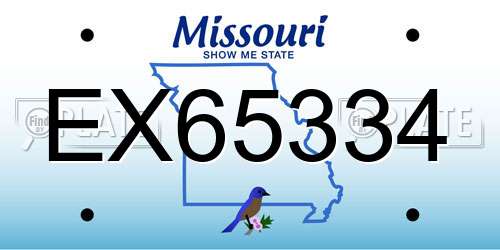 EX65334 Missouri License Plate