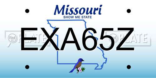 EXA65Z Missouri License Plate