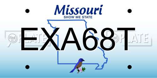 EXA68T Missouri License Plate