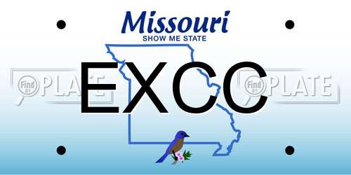 EXCC Missouri License Plate