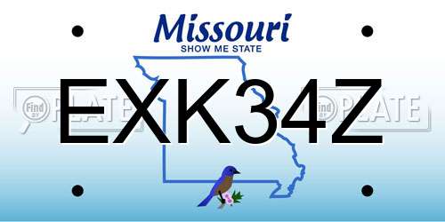 EXK34Z Missouri License Plate