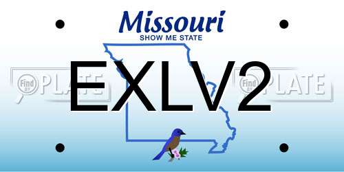 EXLV2 Missouri License Plate