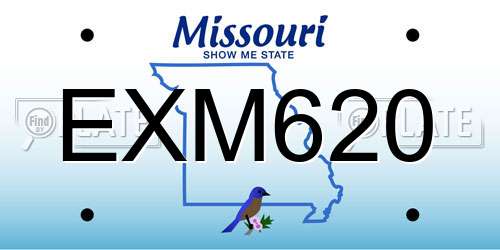 EXM620 Missouri License Plate