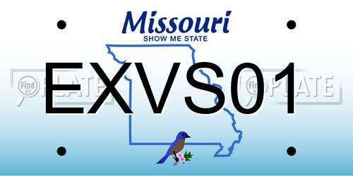 EXVS01 Missouri License Plate
