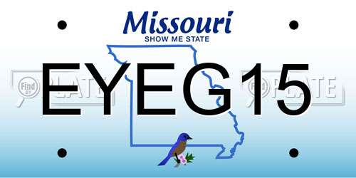 EYEG15 Missouri License Plate