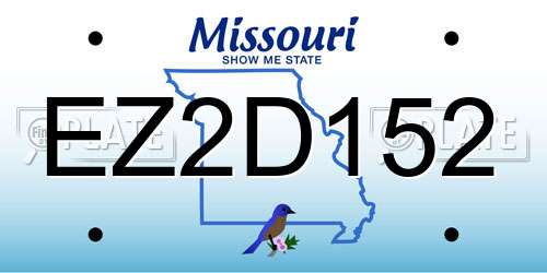 EZ2D152 Missouri License Plate