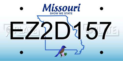 EZ2D157 Missouri License Plate