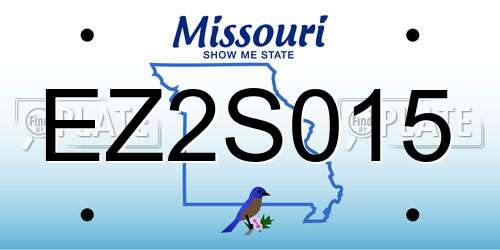 EZ2S015 Missouri License Plate