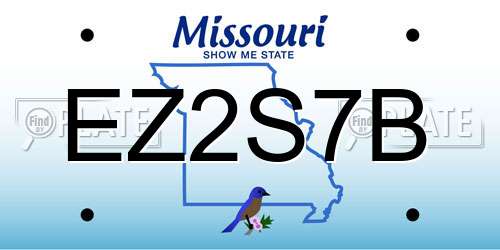 EZ2S7B Missouri License Plate