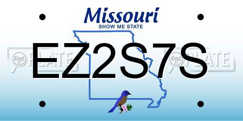 EZ2S7S Missouri License Plate