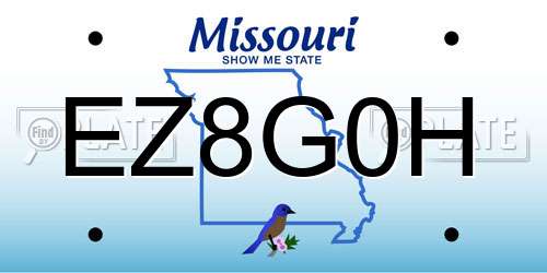 EZ8G0H Missouri License Plate
