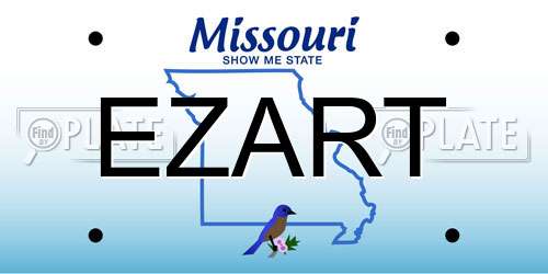 EZART Missouri License Plate