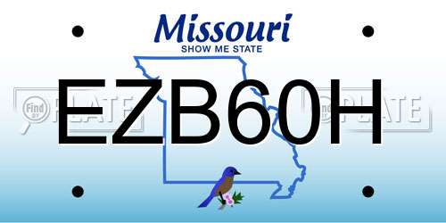 EZB60H Missouri License Plate