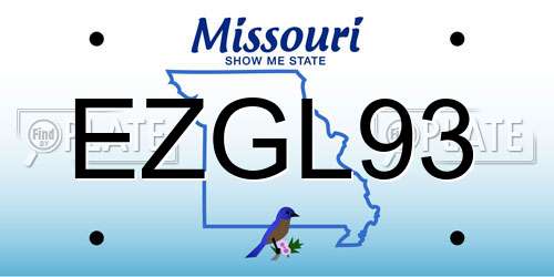 EZGL93 Missouri License Plate