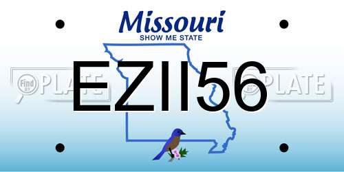 EZII56 Missouri License Plate