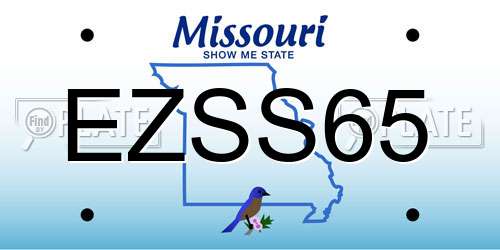 EZSS65 Missouri License Plate