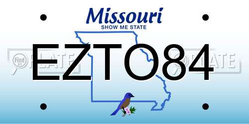 EZTO84 Missouri License Plate
