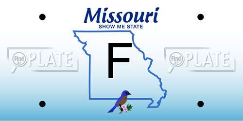 F Missouri License Plate