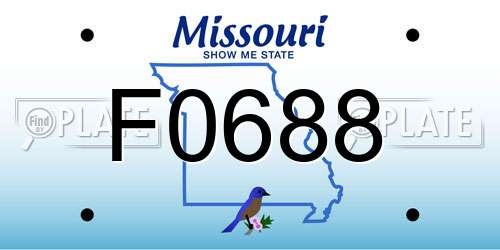 F0688 Missouri License Plate